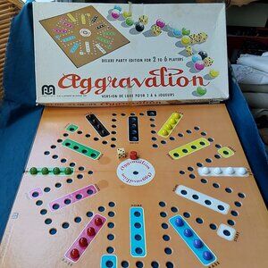 Early 1960s Aggravation board game all marbles included vintage mid-century